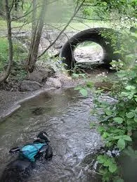 A view of the embedded culvert on Sharber Peckham Creek